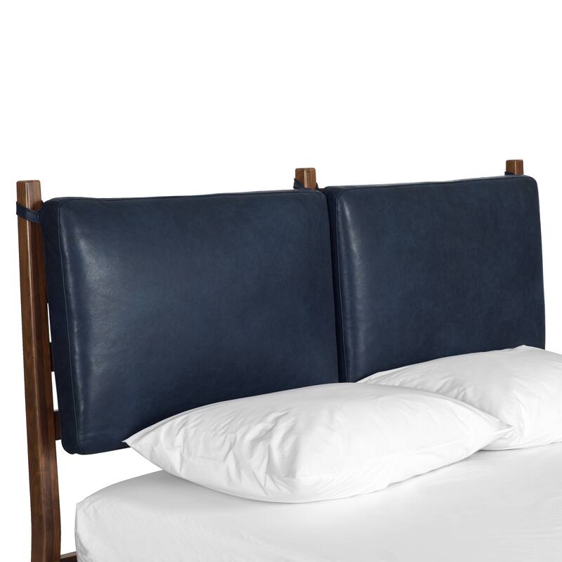 Poly & Bark Truro Bed Frame with Leather Cushions
