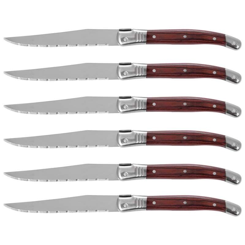 Shop Slitzer Germany 6pc European Style Steak Knife Set With Wood Handles Overstock 27569049