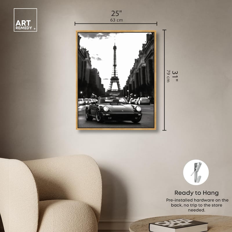 Street Scene with Porsche Canvas by Art Remedy