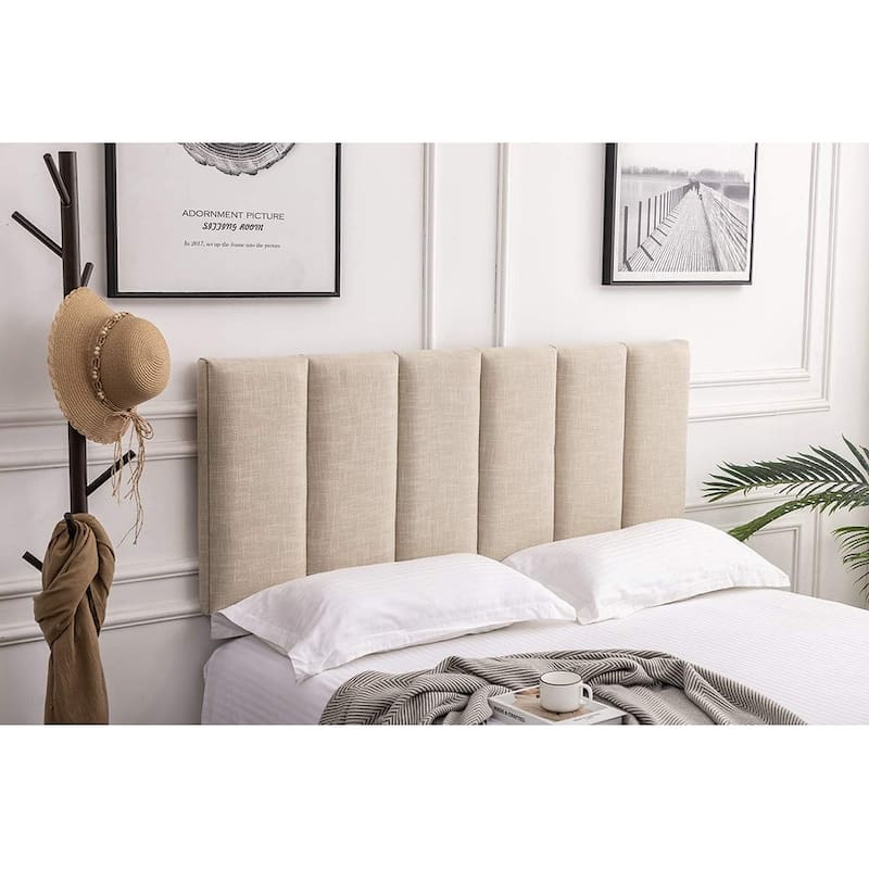 Headboard Queen Foldable Upholstered Headboard for Queen - Oatmeal