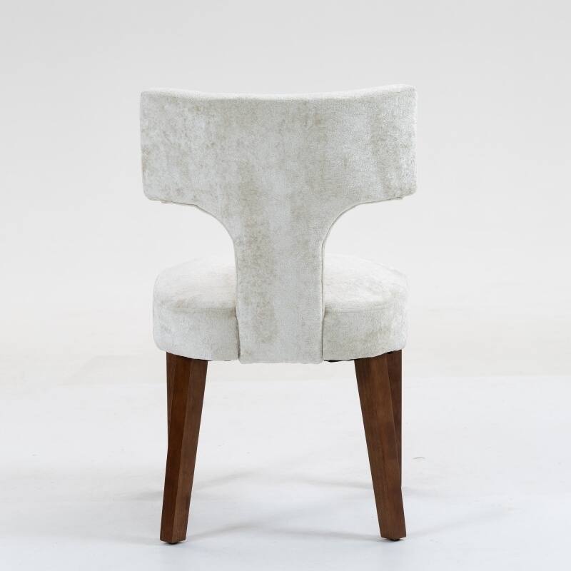 Mid-Century Modern Dining Chair Set of 2, Farmhouse Linen Upholstered Decorative Chairs with Ergonomic Design, for Dining Rooms