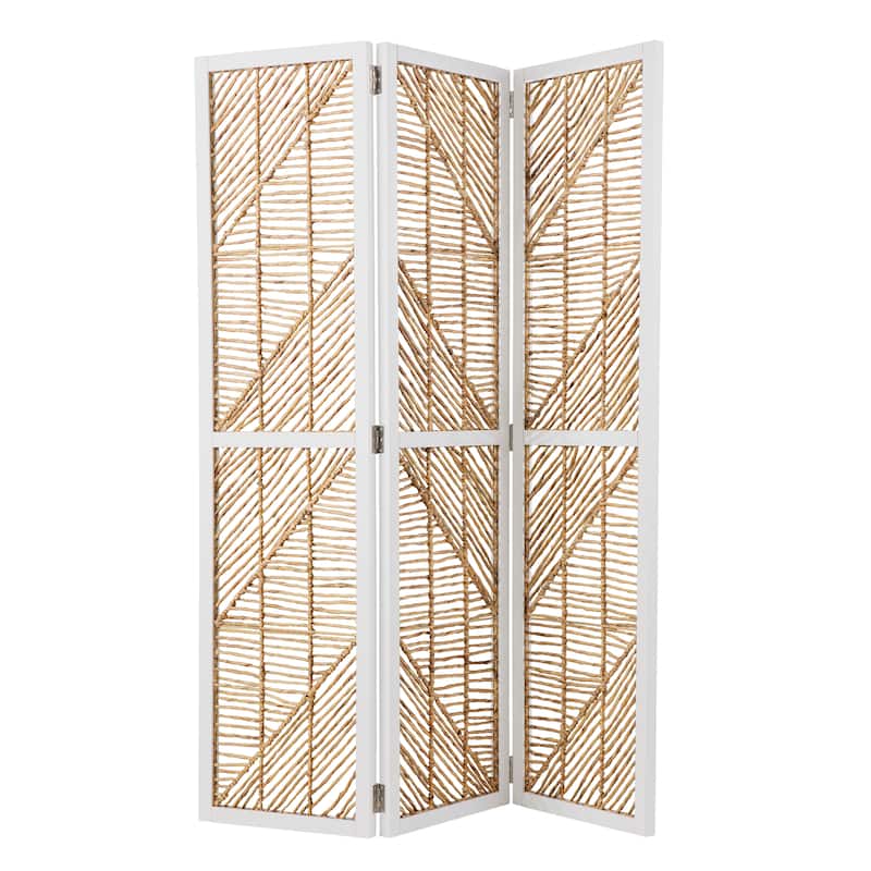SEI Furniture Querrance Eclectic Natural Woven Fiber Room Divider/Screen