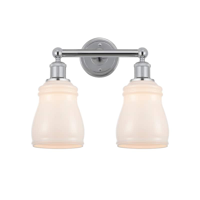 Innovations Lighting 616-2W-12-14 Ellery Vanity Ellery 2 Light 14" - Polished Chrome / White