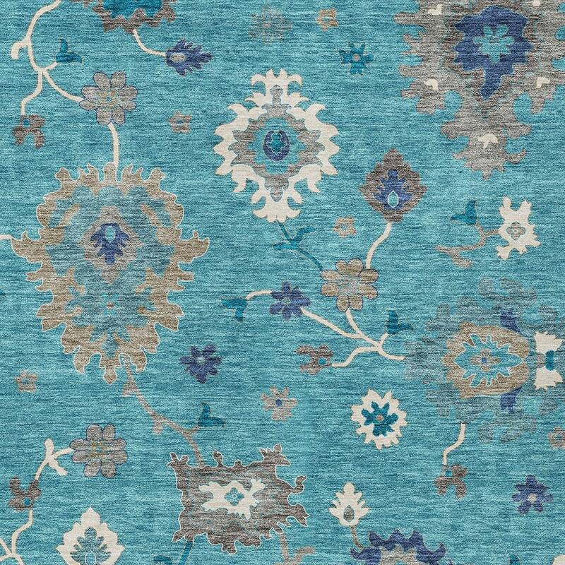 HomeRoots Floral Traditional Rectangle Outdoor Rug