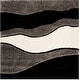 preview thumbnail 8 of 25, SAFAVIEH Florida Shag Cirilla Abstract Wave 1.2-inch Thick Rug 6'7" Square - Grey/Black - Square
