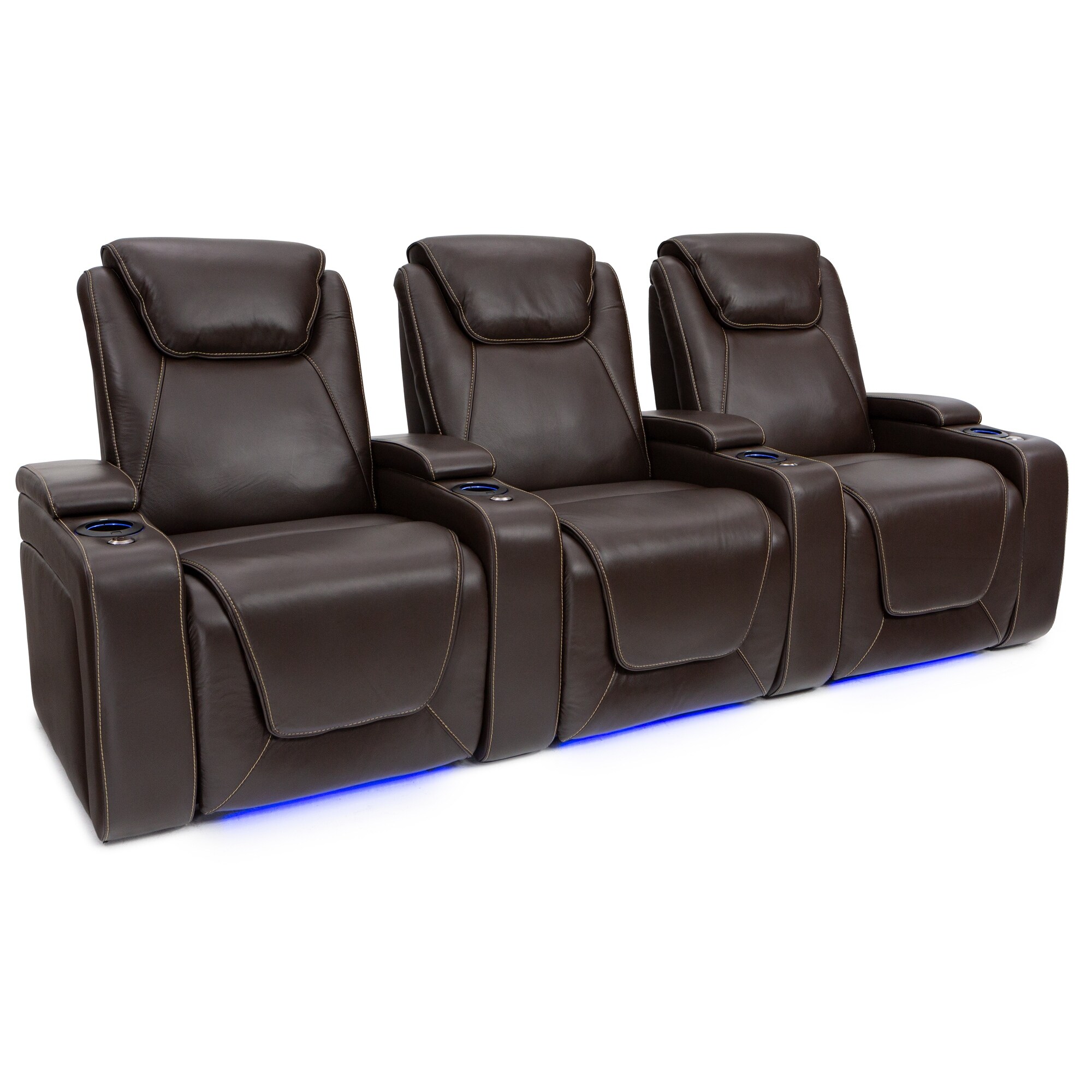 Seatcraft Paladin Home Theater Seating Brown Leather 7000 Heat
