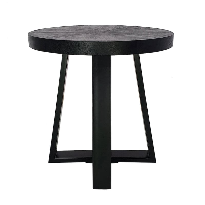 23.5" Mini Round Coffee Table, Minimal Design
