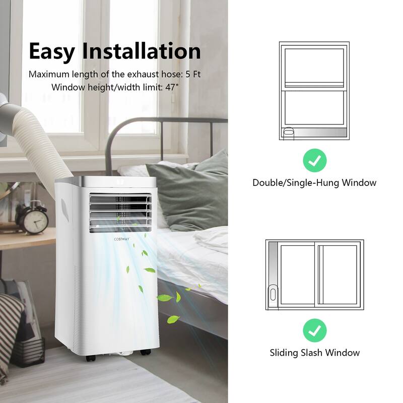 Costway 10000BTU Portable Air Conditioner 3-in-1 Air Cooler with
