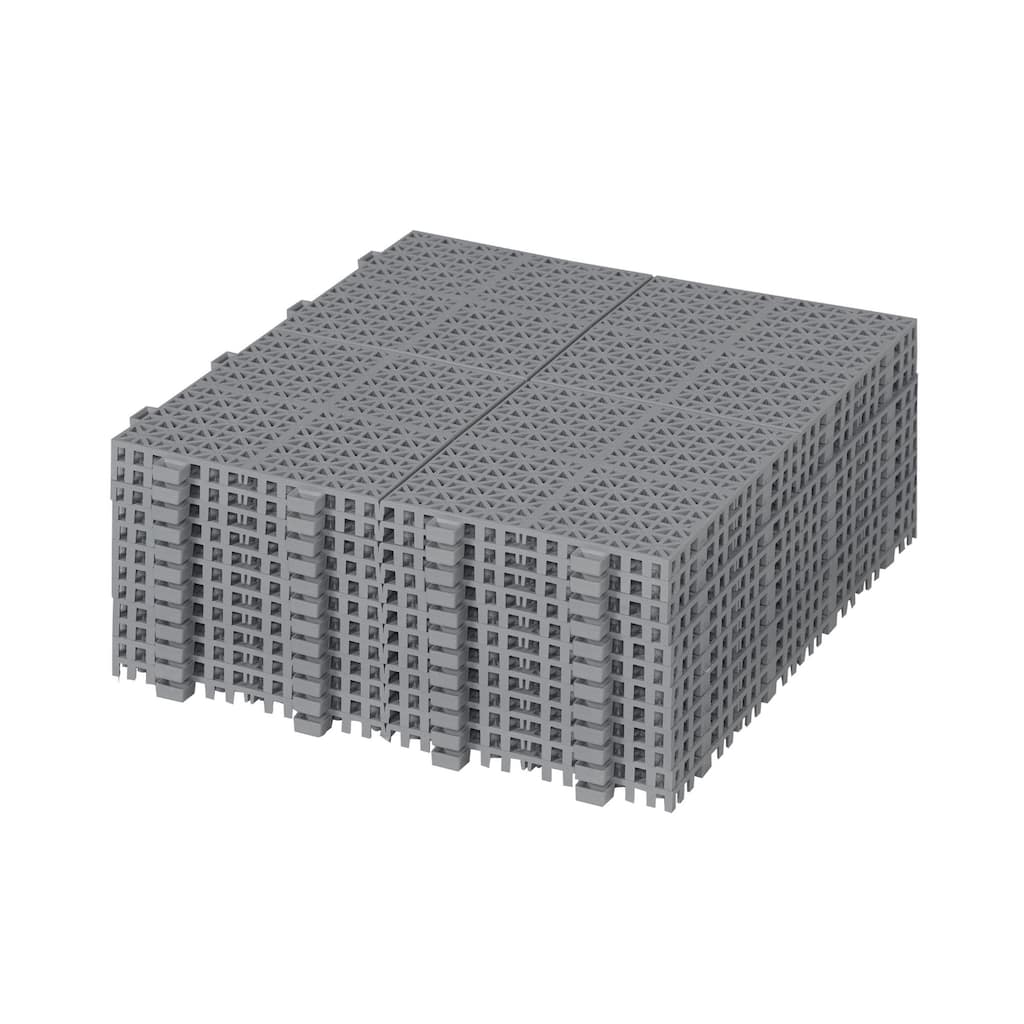 12 x 12 Inch Interlocking Deck Tiles,slip Bathroom Shower Balcony Porch Weight Capacity Upto 6613 LBS,Rosette Pattern Pack of 12