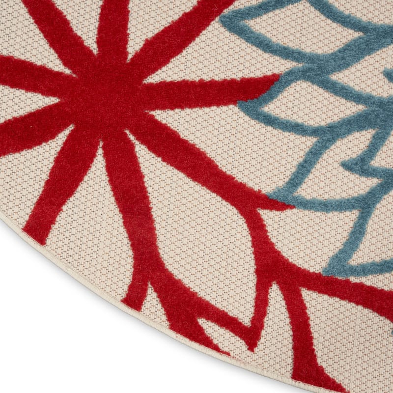 HomeRoots Contemporary Round Outdoor Rug - 10' Round