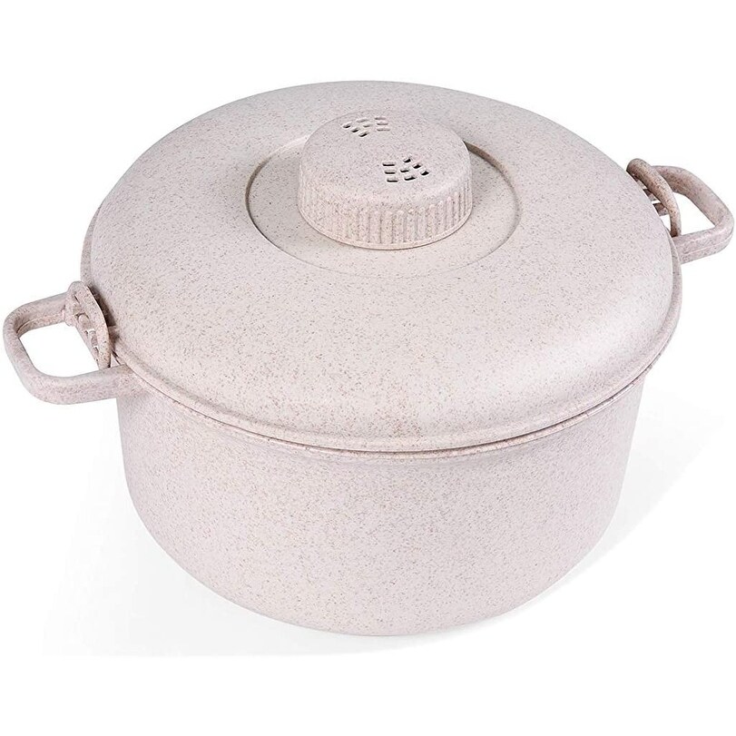 Handy Gourmet Eco Friendly Microwave Pressure Cooker - Easy Microwave Cooking - Non-toxic & Bio-degradable Material (Beige)