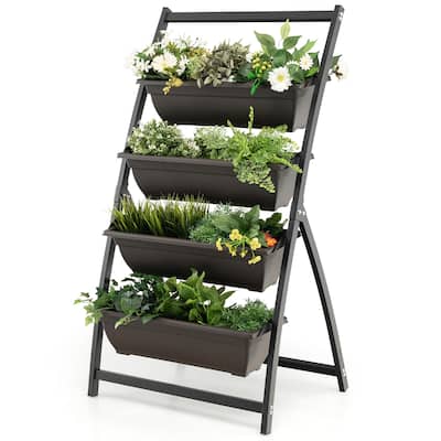Costway 4 FT 4-Tier Vertical Raised Garden Bed Elevated Planter Box - See Details