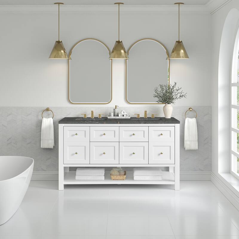Breckenridge 60" Double Vanity, Bright White - 60D