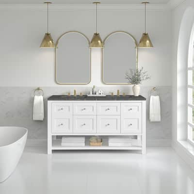 Breckenridge 60" Double Vanity, Bright White - 60D