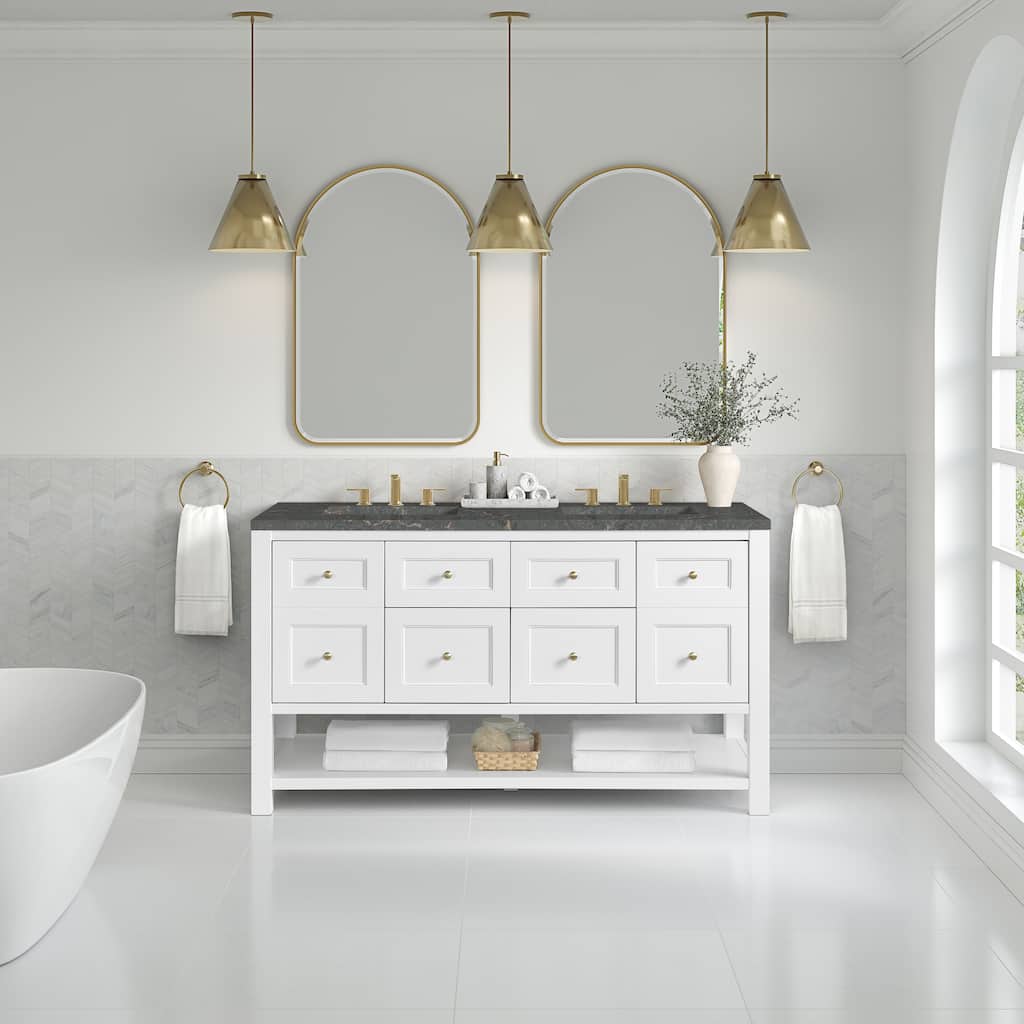 Breckenridge 60" Double Vanity, Bright White - 60D