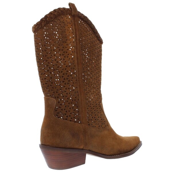 womens suede mid calf boots