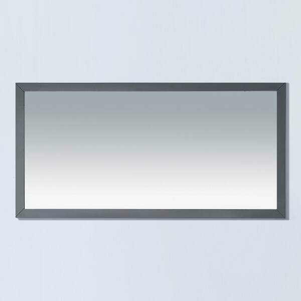 slide 2 of 2, Miseno Femmina 60" W x 30" H Rectangular Framed Mirror Grey
