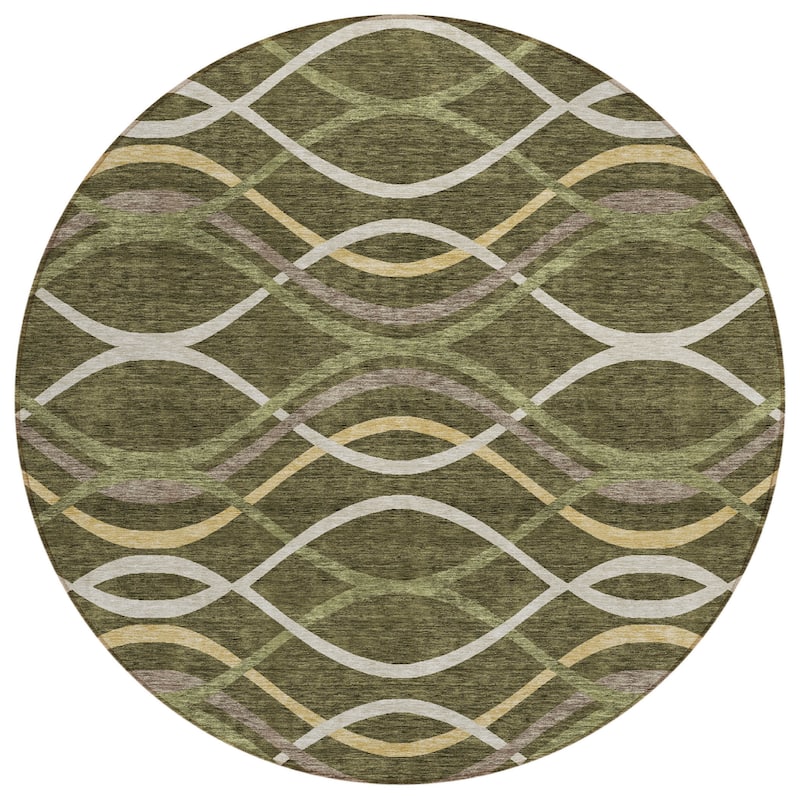 HomeRoots Abstract Transitional Rectangle Outdoor Rug