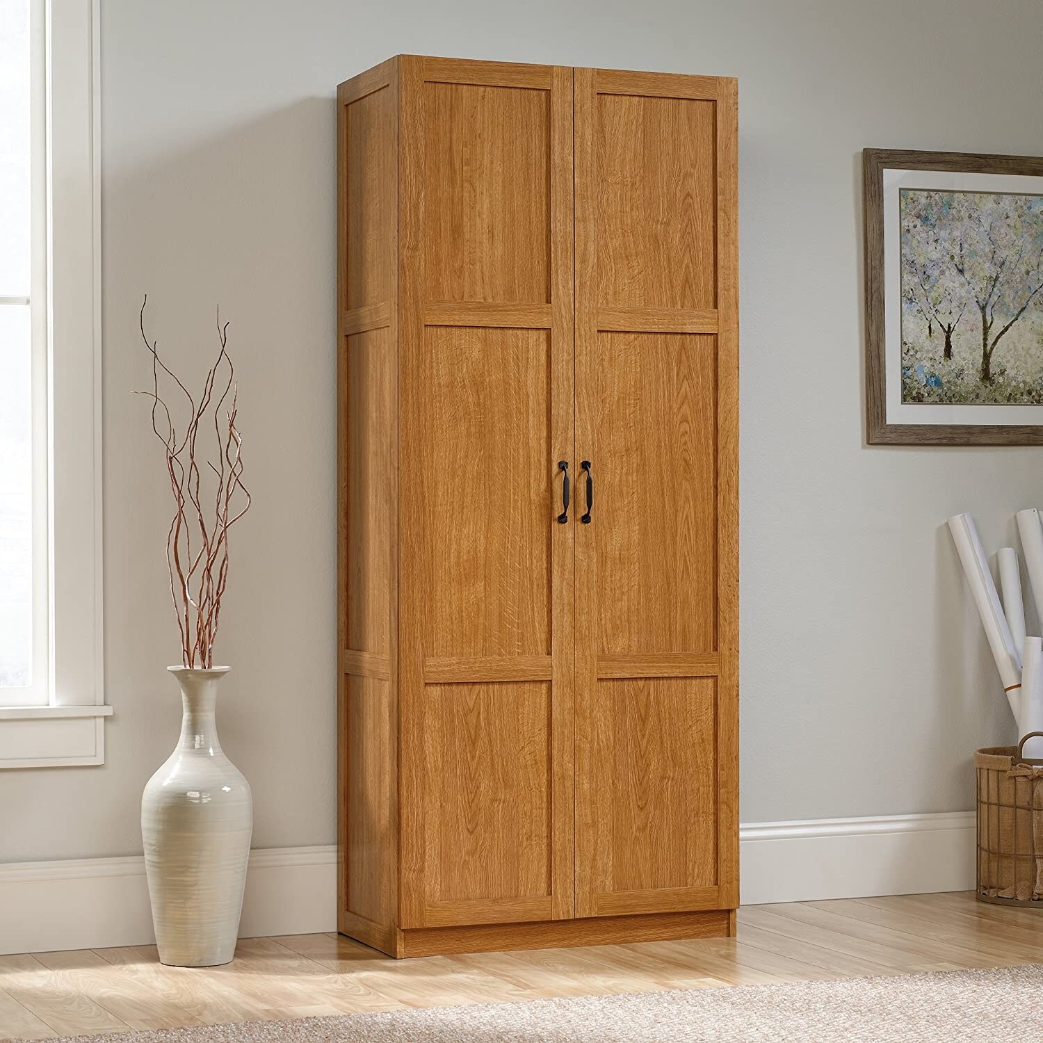 Brown shop pantry cabinet