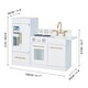 preview thumbnail 5 of 14, Teamson Kids Wooden Play Kitchen with Refrigerator, Stove, Sink and Ice Maker, Modular Toy Kitchen Set for Toddlers and Kids