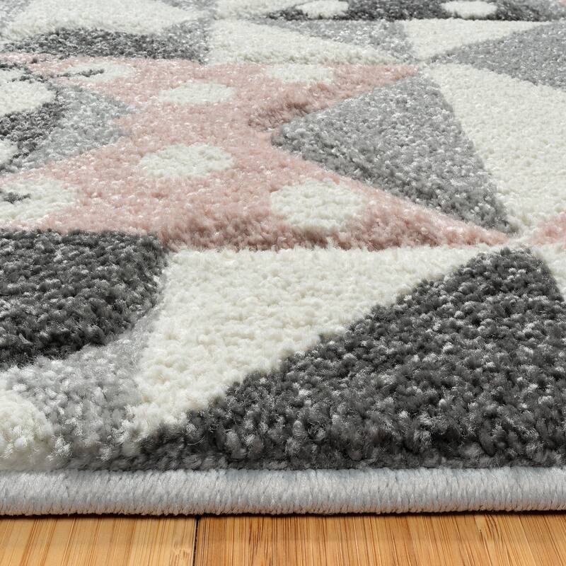 Licensed Disney Bravo Encore Mickey Mouse Modern Geometric Polypropylene Indoor Area Rug Collection