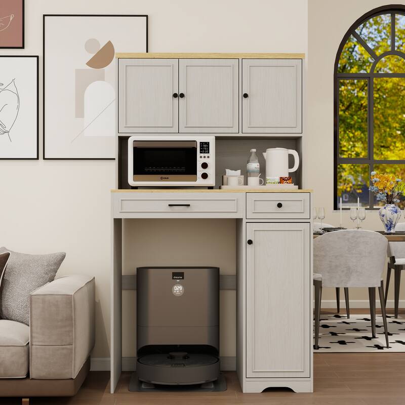 Anmytek Space Saving Storage Cabinet Laundry Washer Pedestal Kitchen Appliance Organizer