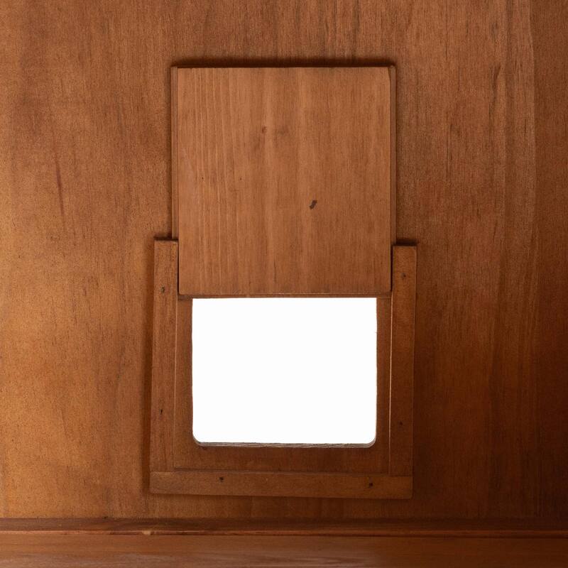 Sibu Storage Cabinet with Rattan Door - Tall Accent Display Tower with Open Shelves and Cabinet for Living Room or Bedroom