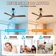 preview thumbnail 53 of 86, Sofucor 48/52 Inch Ceiling Fan with Light, Solid Wood Blades for Living Room, Bedroom,Smart Optional