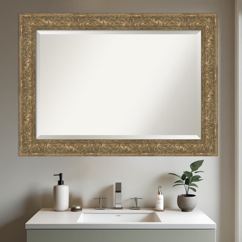 Luxe Beveled Framed Bathroom Vanity Wall Mirror
