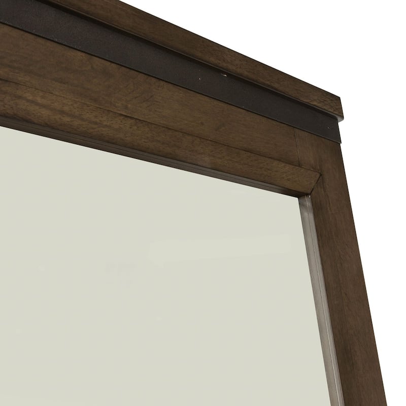 Thornwood Hills Rock Beaten Gray with Saw Cuts Mirror - Grey