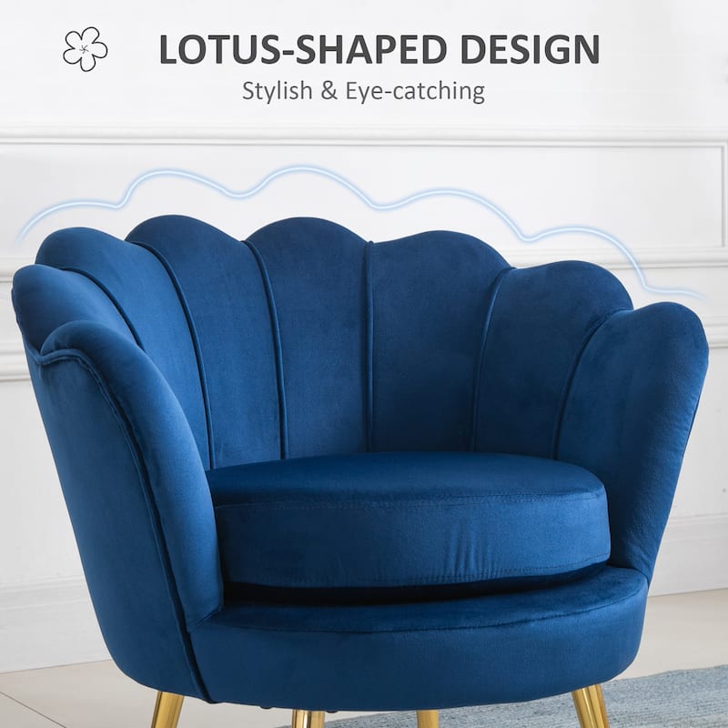 Velvet-touch Fabric Accent Chair
