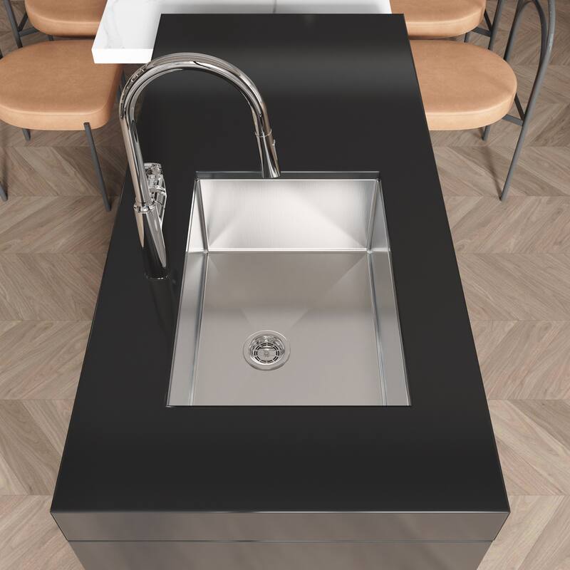 Stainless Steel Kitchen Sink Single Bowl with US Standard Drain and Hook