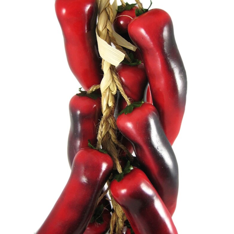 Shop Decorative Red Chili Pepper Braid Kitchen Decor Overstock