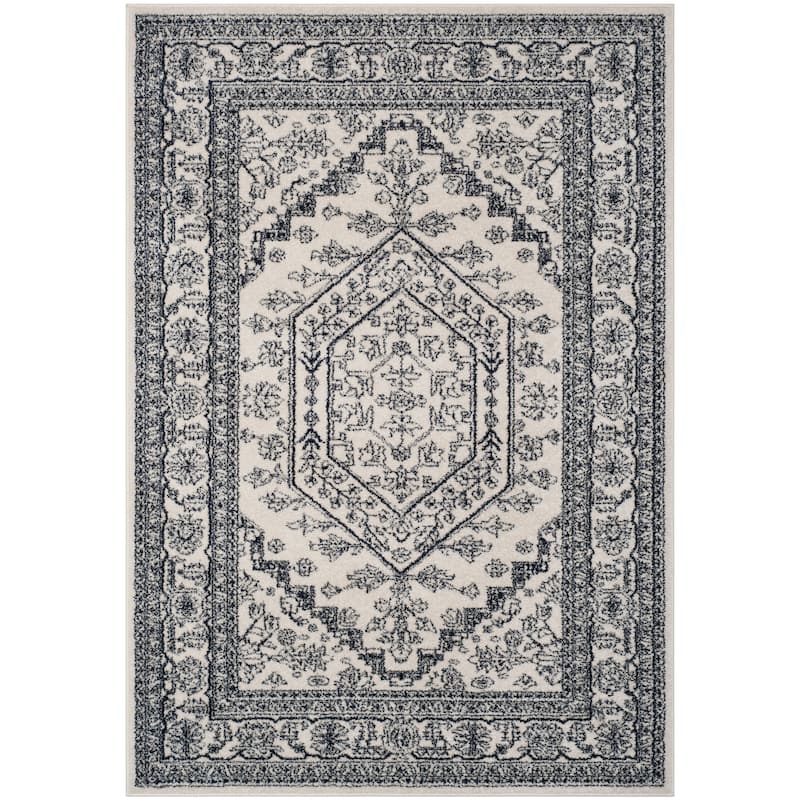 SAFAVIEH Adirondack Sian Rustic Oriental Medallion Rug - 6' x 9' - Ivory/Navy