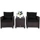 preview thumbnail 27 of 81, Costway 3PCS Patio Rattan Furniture Set Cushioned Conversation Set - See Details