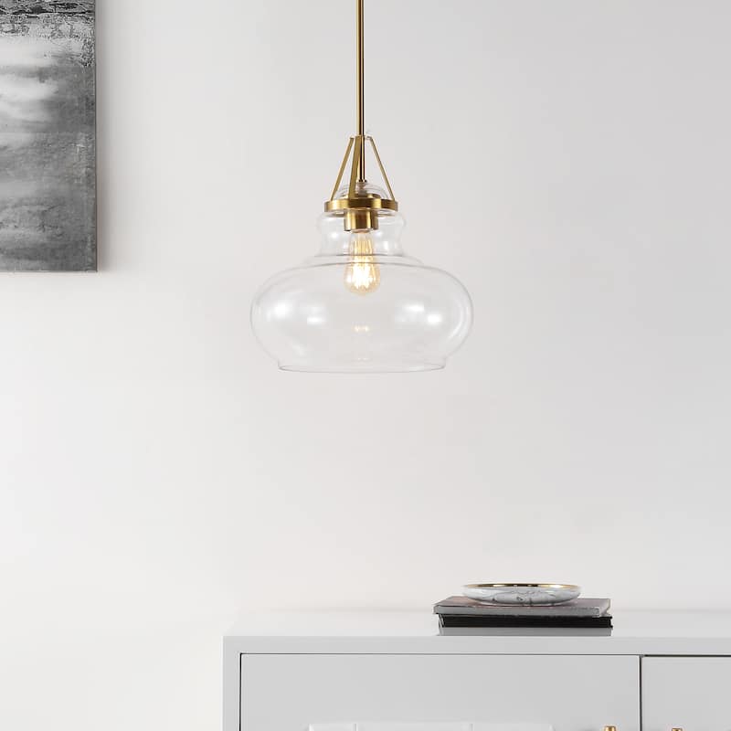 SAFAVIEH Home Lighting Collection Salud 14" Modern & Contemporary Pendant - 14" W x 14" D x 54" H