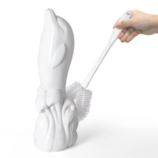 slide 2 of 5, Dolphin Toilet Brush Holder and Brush Set - Toilet BrushHolder & Brush