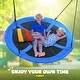 preview thumbnail 7 of 6, 60" Large Saucer Tree Swing for Kids Adults 900D Oxford Waterproof with 2pcs Hanging Straps - 60 inch