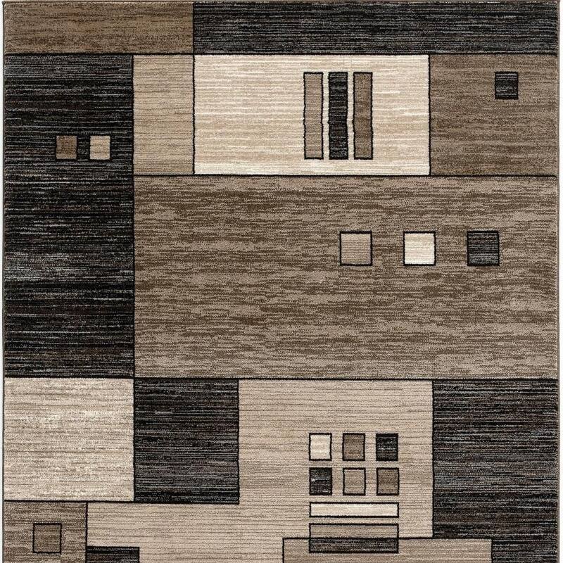 HomeRoots Geometric Modern Square Area Rug - 2' X 2'