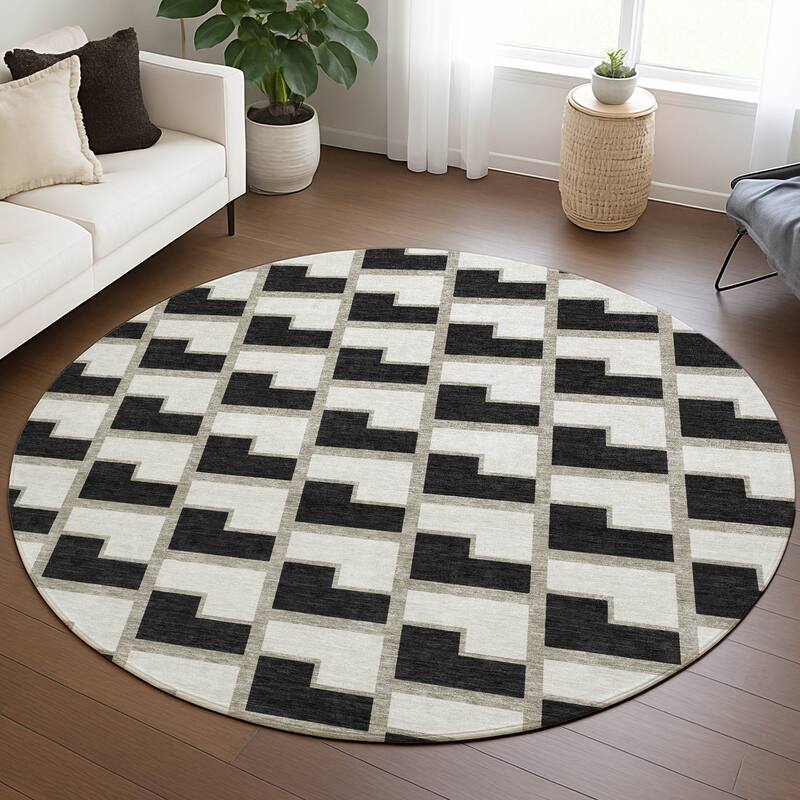Machine Washable Indoor/ Outdoor Modern Cody Chantille Rug