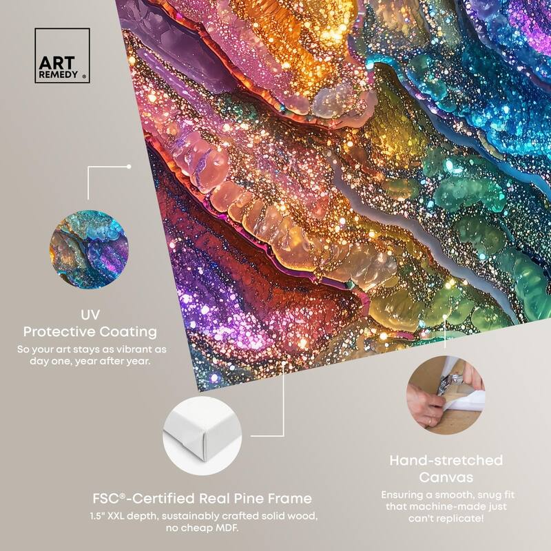 Glittering Spectrum I Canvas by Art Remedy, Gallery Wrapped