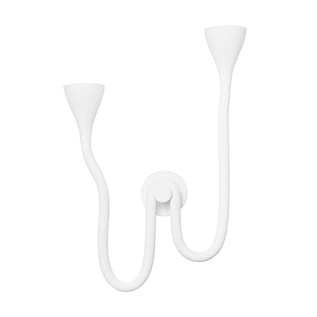 Anastasia 2 Light Wall Sconce Gesso White