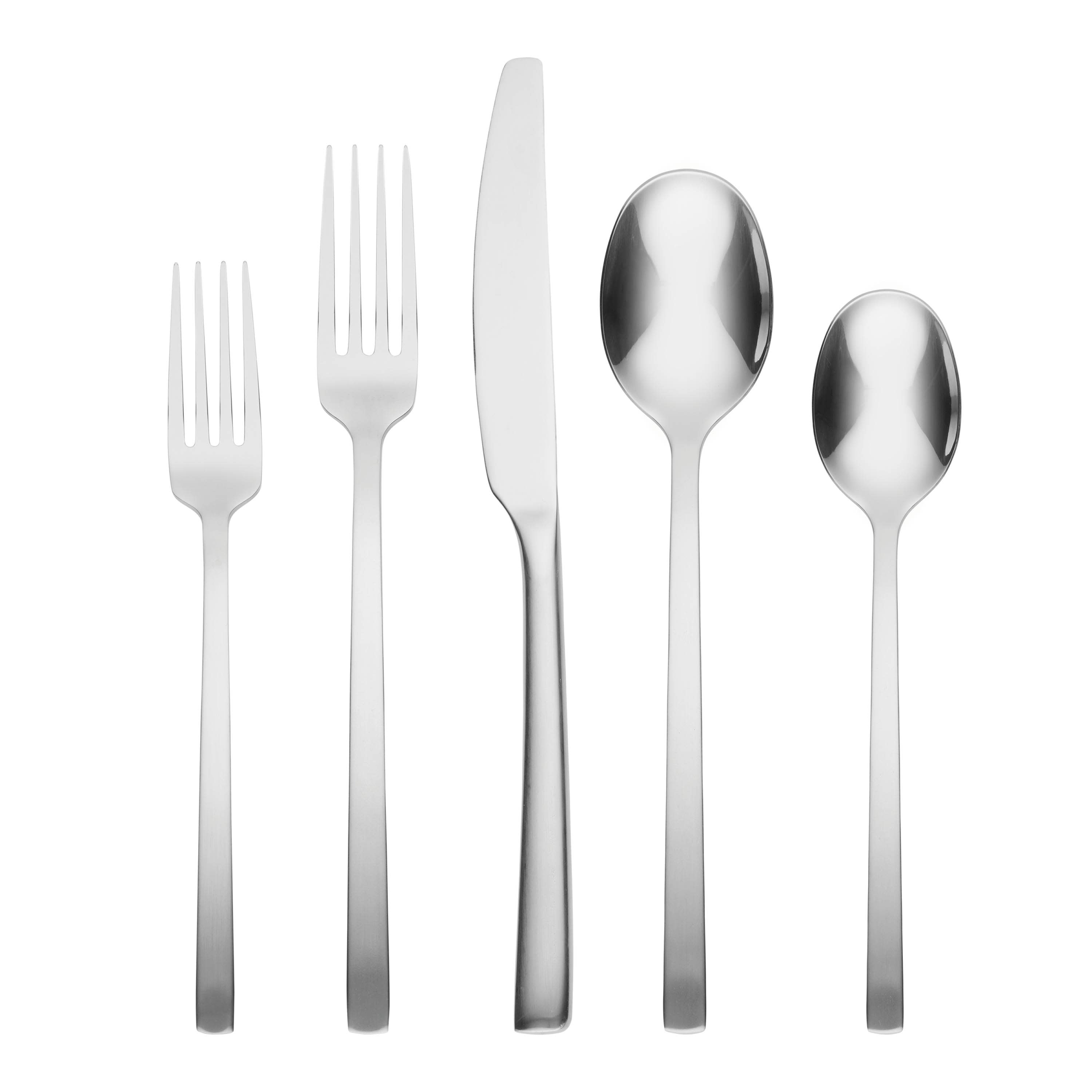 Cambridge Beacon Gold Mirror 20 Pc. Flatware Set, Black