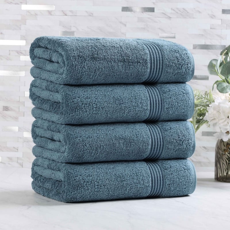 Superior Heritage Egyptian Cotton Absorbent Bath Towel Set of 4
