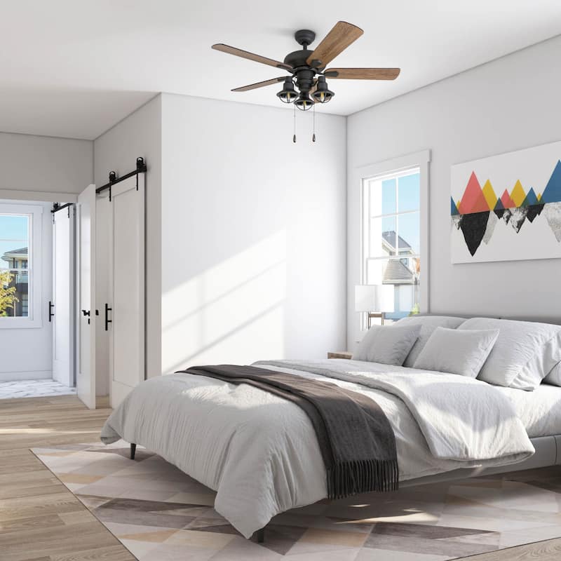 Prominence Home Piercy Coastal 42-inch Aged Bronze LED Ceiling Fan