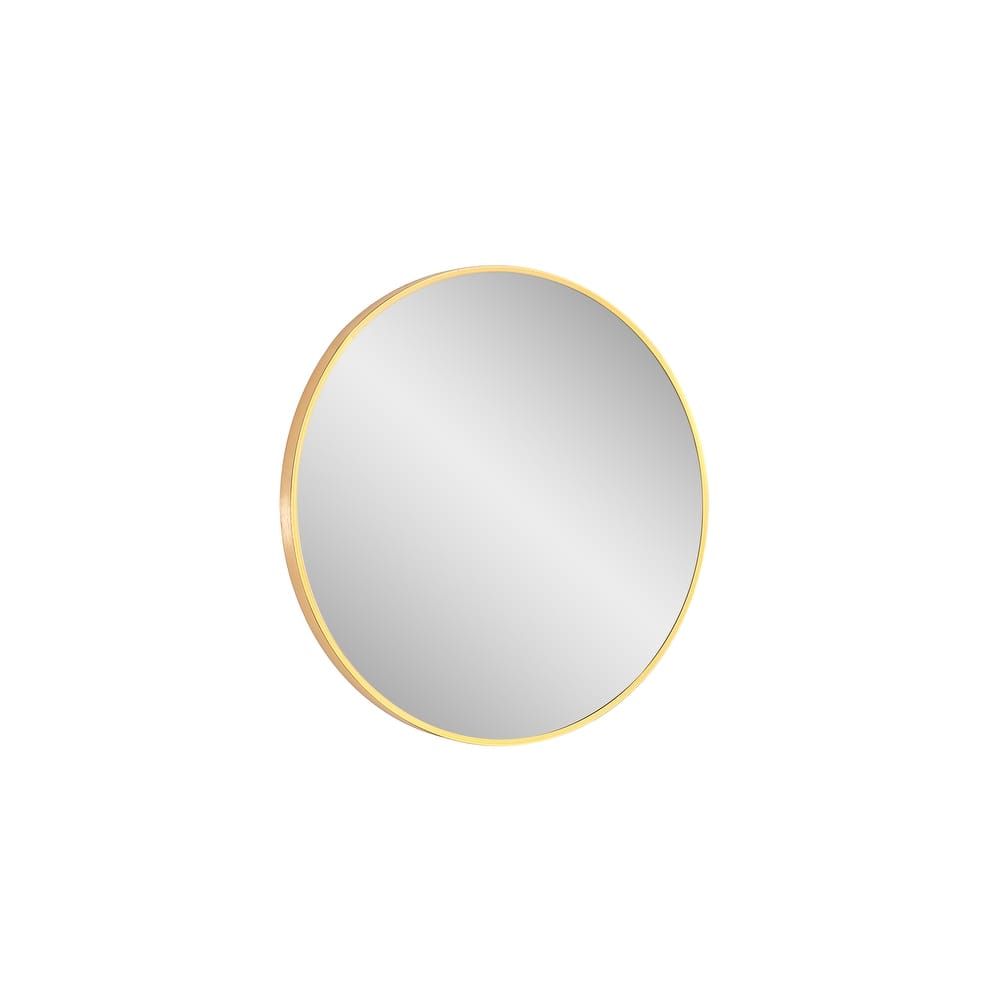 Vera 28 in. x 28 in. Modern Round Framed Vanity Mirror