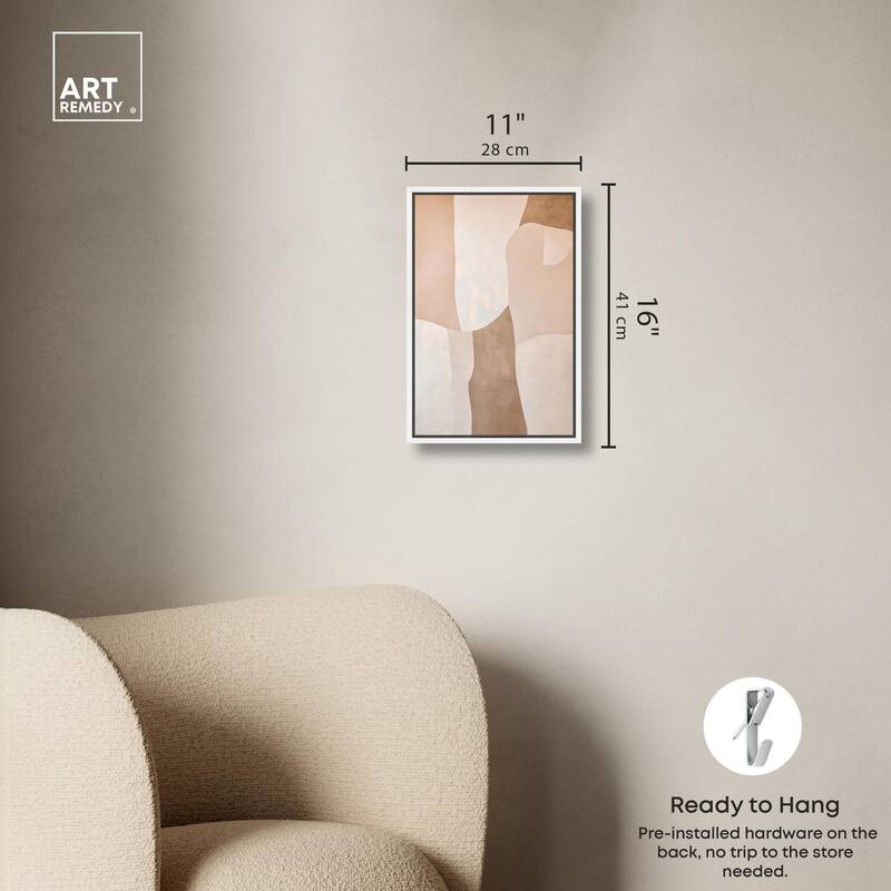 Forms in Beige I Canvas by Art Remedy