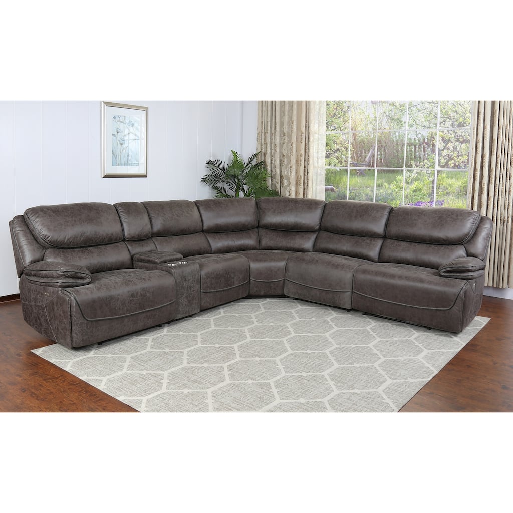 Steve Silver Parkland Smoke Grey Power Reclining Sectional
