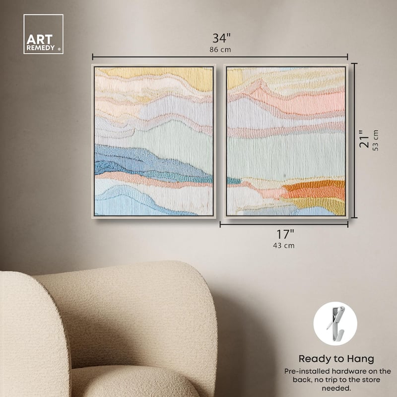 Gentle Breeze II Canvas Set of 2 by Art Remedy