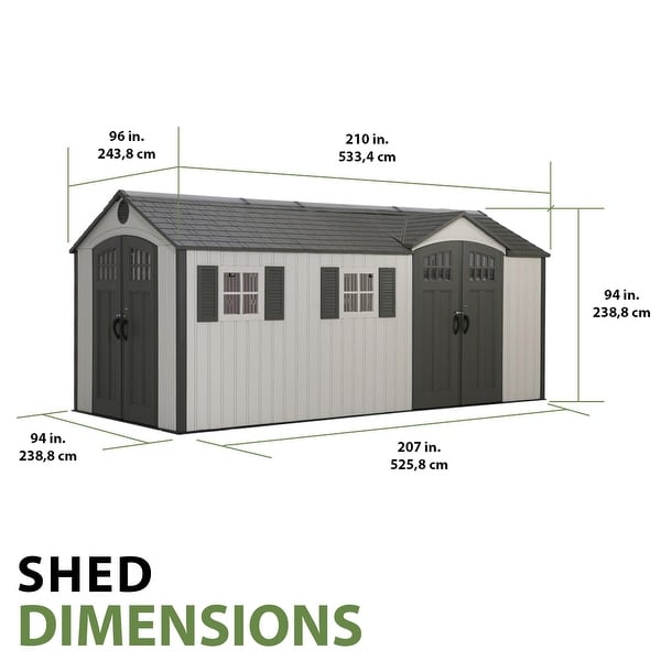 Lifetime 17.5 FT x 8 FT Outdoor Storage Shed - On Sale - Bed Bath